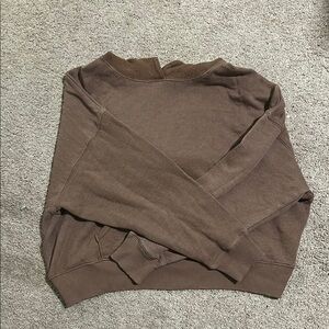 American Eagle Outfitters Brown Sweatshirt Classic Crew Neck